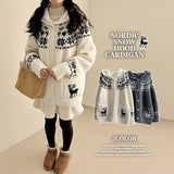 Rudolph Snowflake Hooded Knit Cardigan