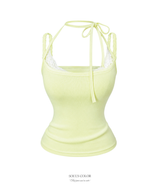 Candy pop lace sleeveless(4color)