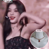 シティウーマンゴールドチェーンチョーカーネックレス / City Women Gold Chain Choker Necklace - Ruby Red