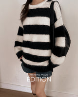 [MADE] Moon stripe wool knitwear