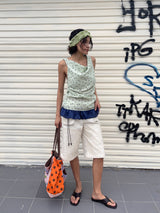 UnsocialNight beige lace three-piece pants