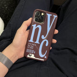 NYC phone case brown (card)