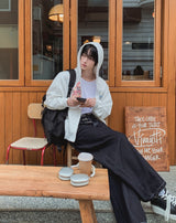 ルックファイヤーバックルバルーンワイドデニムパンツ