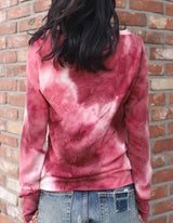 タイダイニット (BURGUNDY) 女性用