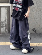 half track side zipper pants
