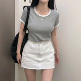 [BELLIDE MADE] スパンカラーリングリンガーTシャツ