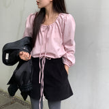 [MADE] WHISTLE CROPPED BLOUSE
