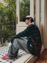 ドウジストライプカラーTシャツ