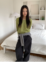 ルーズフィットVネックニット(8color)