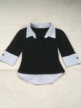 Pintuck Collar 3/4 Tee