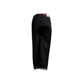 Lace Frill Capri Slim Pants