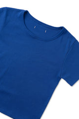 ラベルベーシックTシャツ_ブルー