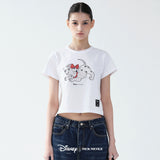 DISNEY BUTTERFLY RIBBON DALMATIAN CROP TOP_BLACK