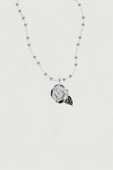 [925SILVER] PURE ROSE PENDENT NECKLACE