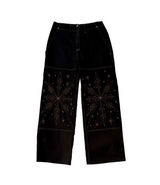  [Hand-Made「007」] Snowflake Studded Pants_Black