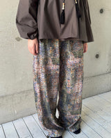 オリエンタルプリントストリングパンツ