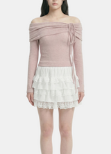 Serin Drape Off-Shoulder Top