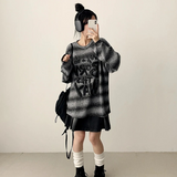 ENK ヒップストリート ダンガラ リブ ロングスリーブ Tシャツ