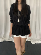 Seruni Ribbon Button Sleeve Blouse