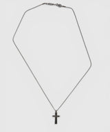 NN-101 Black Line Cross Necklace
