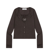 MUCENT ベラレースカーディガンセット (2COLOR)