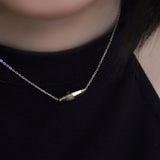 [CCNMADE] シルバーチェーングラスネックレス