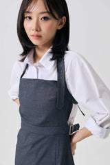 ASTRAL BUCKLE MINI DRESS / CHARCOAL