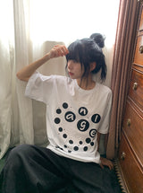 [unisex] レベア ルーズフィット リベット ドット ショート スリーブ ティー