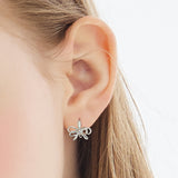 Double Ribbon Mini Ring Earrings