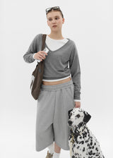 [B-BASIC] ワイドVネックニット (50% Wool)