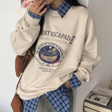 [Same-day shipping🚚/Jangmaru look☔] Bow overfit boxy fit long-sleeved checkered shirt 2 colors
