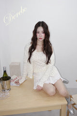 white bow A-line mini skirt