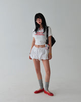 Girlfriend Lettering Cropped T-shirt