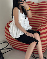 Balloon Pumpkin Bustier Blouse