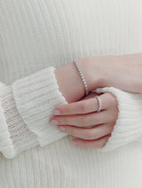 26SS★ [Premium Plating]エッセンス AB（W）ラウンド ベゼル テニス ブレスレット 3.0mm