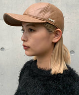 キルティングレザーCAP