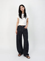 MOOD INDIGO PIN STRIPE CURVED DENIM code 26200