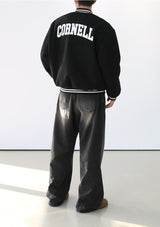 SAND WASHING WIDE DENIM PANTS