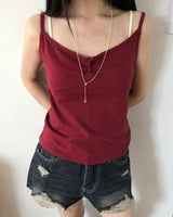 Seopyu Button Strap Sleeveless Top
