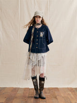 British Check Scarf Linen Blouse