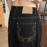 チャントツイスト刺繍カーペンターデニムパンツ