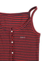 ストライプジャージベスト (RED)