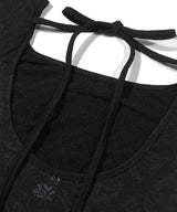 SPUARE NECK  BACKLESS RAGLAN TOP_Black