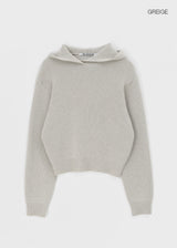 [MADE] Warm Daily Hooded Knit Wool 50%