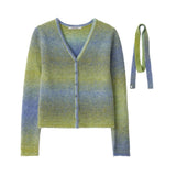 Midnight gradation cardigan
