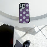 L ドット. (purple) グラスバンパーiPhoneケース