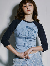CROSS RAGLAN T