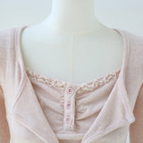 Étoile Ribbon Lace Cardigan Set 233237273