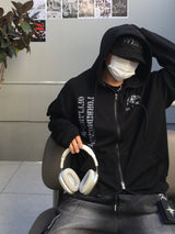 ブラックミックスチェーンネックレス(シルバー)