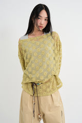 Mitten Summer Flower Knit